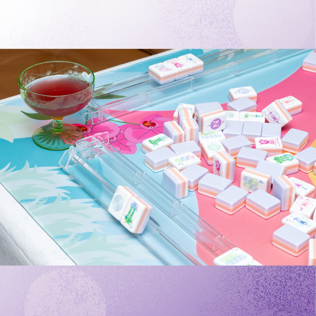 Mahjong Mat Blossom Breeze– Where Calm Meets Color