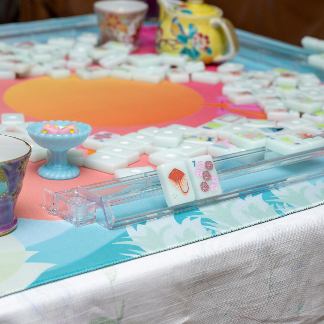 Dice Holder- blue milk glass pedestal salt holder