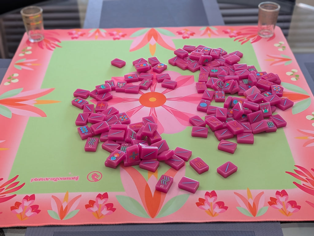 🌺 Tropical Bloom Mahjong Mat – Bring the Party to the Table 🌺
