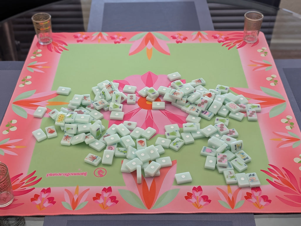 🌺 Tropical Bloom Mahjong Mat – Bring the Party to the Table 🌺