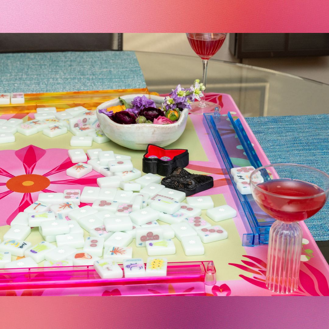 Mahjong Mat Tropical Bloom– Bring the Party to the Table
